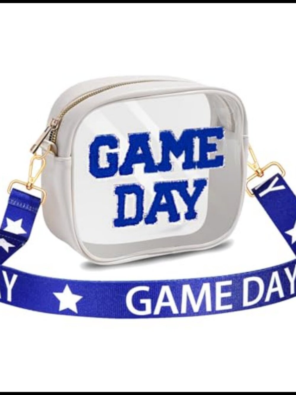 NVENF Clear Crossbody Stadium Bag with Letter Patches